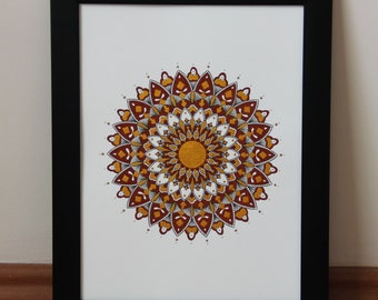 Mandala,Mandala Wall Art,Wall Art,Handmade Art,Original Handmade,Framed Art,