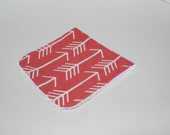 Minky Burp Cloth Arrows Print