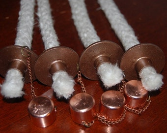 Four Copper Wick Holders