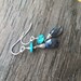 Sterling Silver Turquoise Discs and Faceted Labradorite Earrings Unique Special