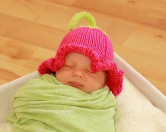flower petal kids hat infant costume, children's photo props for baby girl