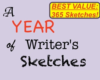 Daily Creative Writing Journal Prompts, 365 Daily Writing Exercises, Year of Writer's Sketches ebook, Writer Resource, Author Language Arts