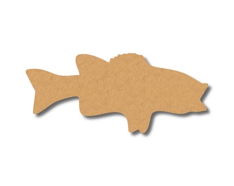 Big Mouth Bass Fish Craft Wood Shape, Great Shapes for Party, School, Fun DIY Projects, Item 1321222