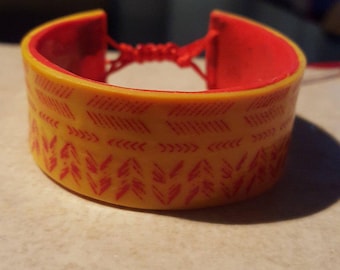 Indian style polymer clay cuff.