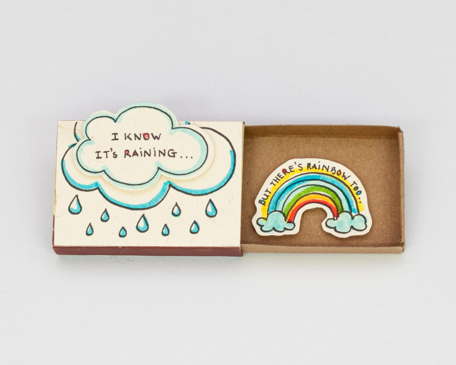 Cute Fun Encouragement Card Matchbox/ Gift box / Message box