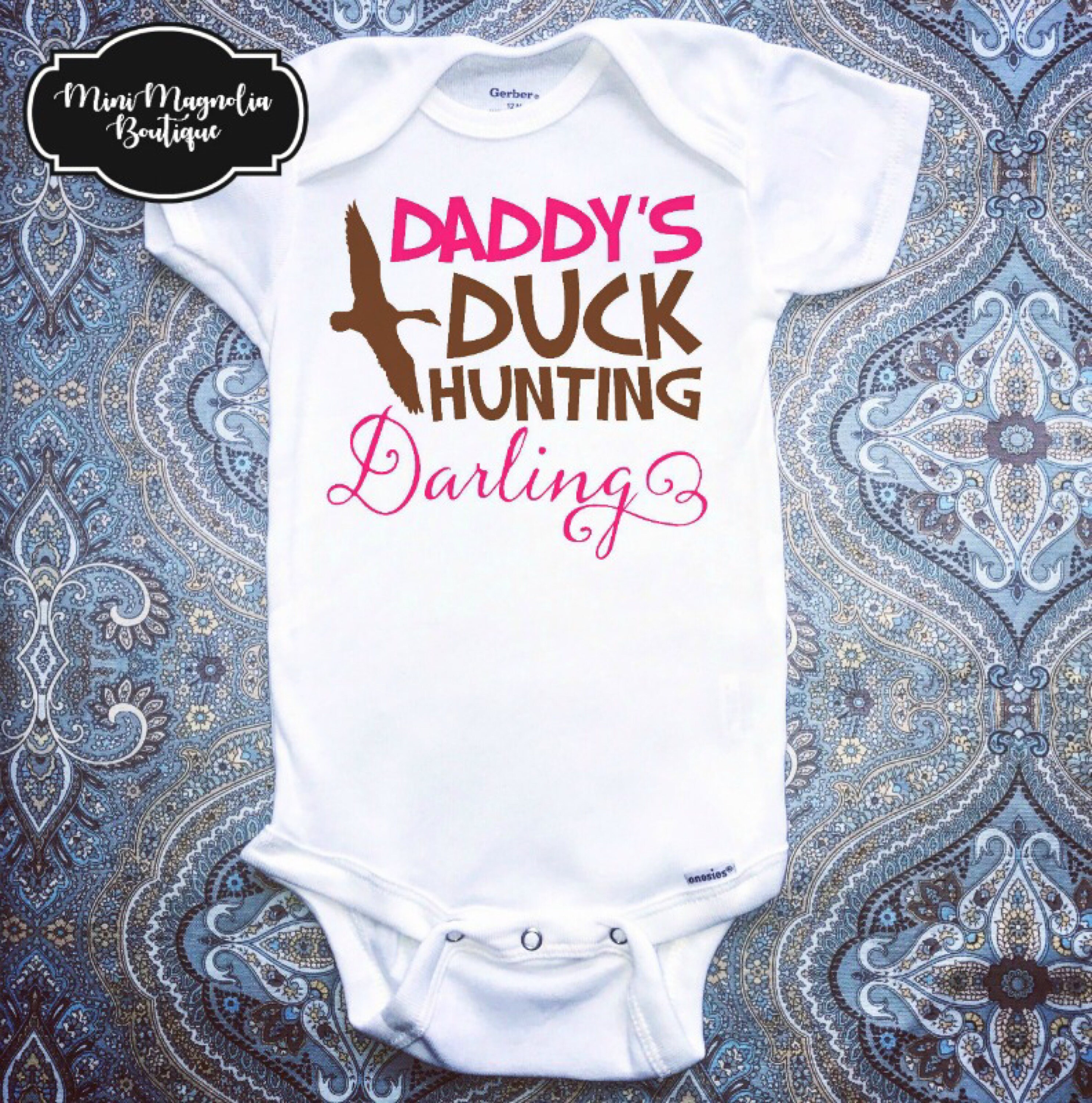 Duck Hunting Baby Onesie Country Baby Onesie Baby Girl