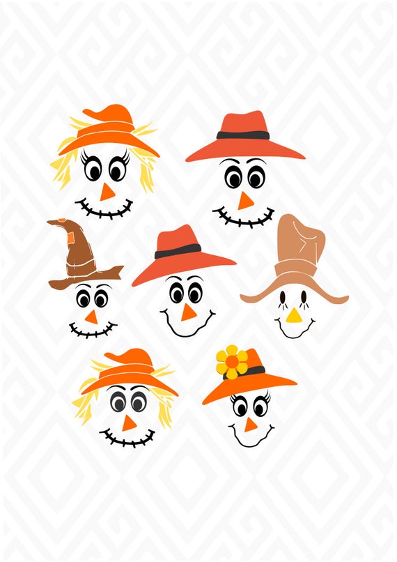 Download Scarecrow Faces SVG DXF EPS Ai Jpeg Png and Pdf Digital