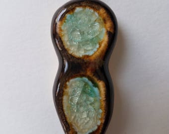 Tide Pools Clay Pendant with Crystallized Glass