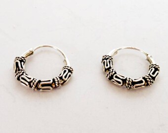 Vintage Bali Earrings Sterling Silver