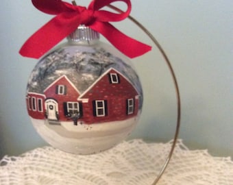 Hand Painted 3.25" Custom House Ornament