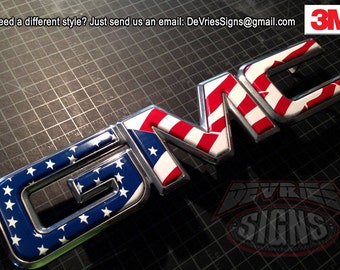 PRECUT Domed (gel coated) GMC Sierra 2007+ emblem overlays - No Trimming!