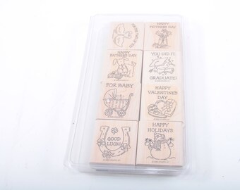 Stampin Up, Sweet & Simpli Salutations, Holiday, Wishes, Vintage Stamp Set, In a box, Card Making, Scrapbooking ~ Sir Stampinton ~ 170228