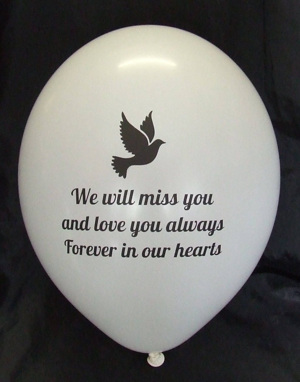 10 Balloons Printed For A Funeral Balloon Release