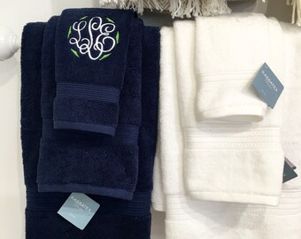 Bath Hand Towel with Monogram