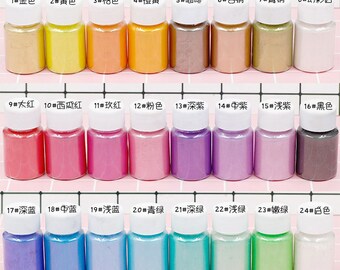 Slime Dye Powder Mica Powder Pigments Soap Dye - Colorants Set Colorants for Bath Bomb,Candle Making, Blush, Eye Shadow, Cosmetic, Nail Art