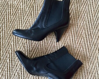Gorgeous boots black leather - Made in Italy