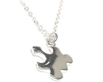 Autism Necklace . Personalized Necklace . Autism Awareness Jewelry . Puzzle piece necklace . Silver Necklace . Puzzle piece