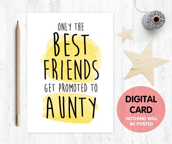 PRINTABLE pregnancy reveal, I'm pregnant, you are going to be an auntie, the best friends get promoted to auntie, baby reveal, auntie reveal