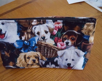 Dog Galore Cosmetic Bag Makeup Bag