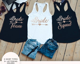 Bachelorette Party Shirt, Bride Squad Tank, Bride Tank Top, Bachelorette Tank Top, Bride Squad Shirts, Bridesmaid Shirts