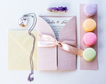 Blush sweet sixteen invitation Ballroom invitation card Quinceanera invites Nude invitation Invitaciones de 15 anos
