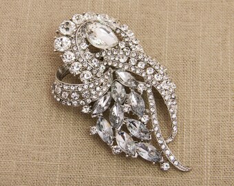 Wedding Brooch Rhinestone Brooch Bridal Brooch Crystal Brooch