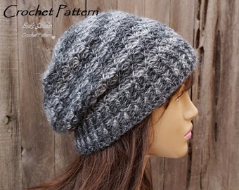 Crochet Hat - Slouchy Hat, Crochet Pattern PDF,Easy, Pattern No. 80