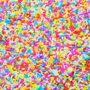 FAKE SPRINKLES 5 Grams Tiny Polymer Clay Decoden Kawaii Decoration Mixed Colors Faux Miniature Fake Food
