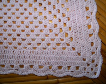 Crochet Baby Blanket - Pink