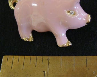 Pink Pig brooch