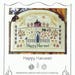 HAPPY HARVEST Fall Autumn Farm Counted Cross Stitch Pattern from The Needle's Notion - Red Barn - Pumpkins - Farmer - 11.5" x 9"