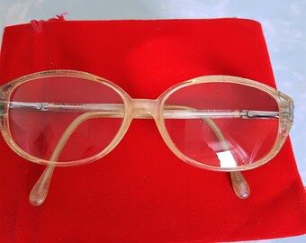 Vintage spectacles, Dolland Aitchison glasses, thick frames, 1960s eyeglasses, quality spectacles, speckled frames, reading glasses