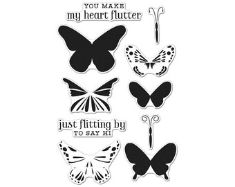 Hero Arts Color Layering Butterflies Stamp Set