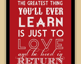 MOULIN ROUGE The Greatest Thing Quote modern print poster