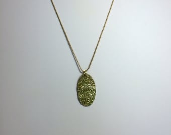Pendant - Lime green with gold highilght Bamboo leaves