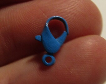 set of 3 clasps Blue 12mm in length