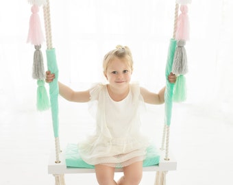 Swing for Kids, 100% hand made *** fast delivery***, Wooden Swing, Toddler Swing, Indoor Swing, Best Birthday Gift