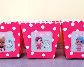 Set 10 boxes pop corn themed lol surprise