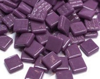 12mm (1/2") Amethyst Grape Purple Recycled Glass Square Mosaic Tiles//Mosaic Supplies//Craft Supplies