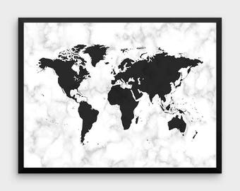 marble world map