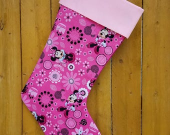 Minnie Mouse Disney Quilted Christmas Stocking