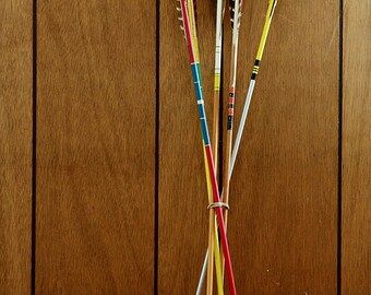Vintage Wood Arrows with Metal Tips Set of 2 -
