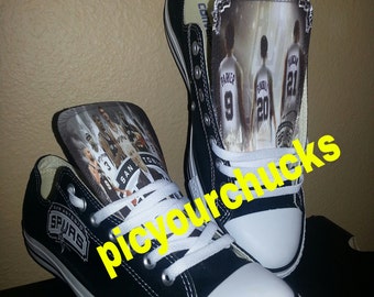 Adult Custom SPURS Converse