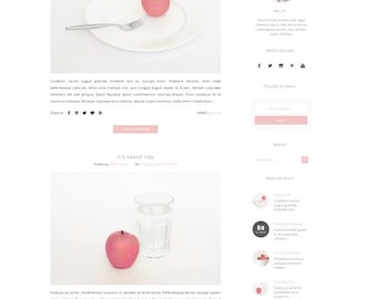 Responsive Premade Blogger Template - Clean Minimalist Design - Simple Blog - Fashion -Blogspot