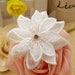 2pcs 3D White Lace Appliques Embroidered Flowers Patches For Wedding Supplies Bridal Hair Flower Headpiece YL549