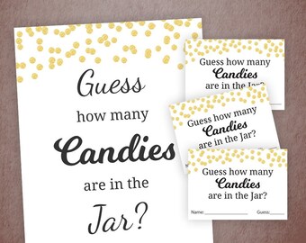 Jelly Bean Candy Guessing Game Candy Game Baby Shower Game