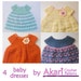 1 PATTERN FREE. 4 crochet baby dresses. Baby girl dress crochet patterns pack. Instant download_ PBD1