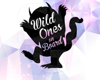Where the Wild Things are SVG Monster Party Supply Vector Cut File Cricut Design Silhouette Cameo Stencil Vinyl Transfer Heat Tshirt Decal