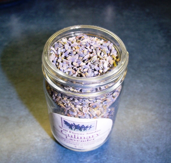 Culinary Lavender flowers 4 oz jar of organic herbal
