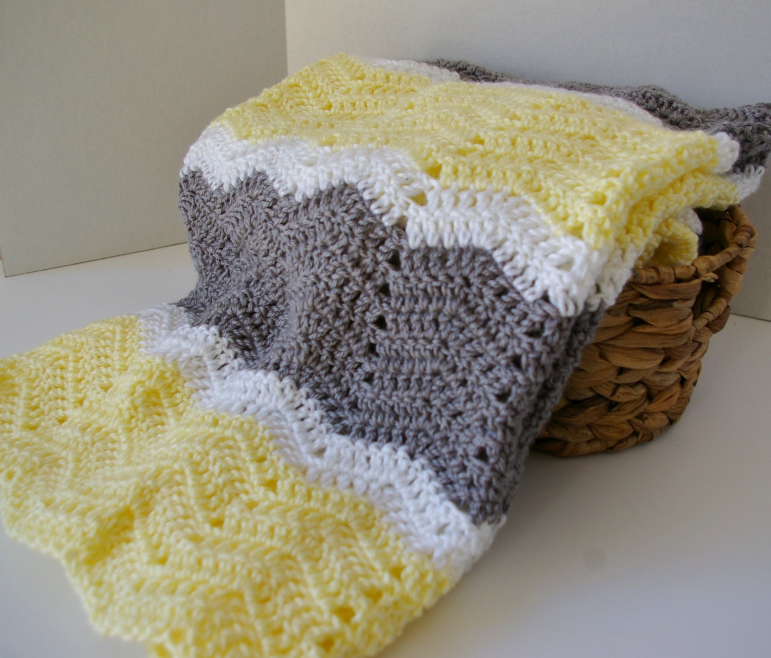crochet free blanket patterns crib baby Baby Afghan Crochet Baby in Grey Yellow Blanket Crochet